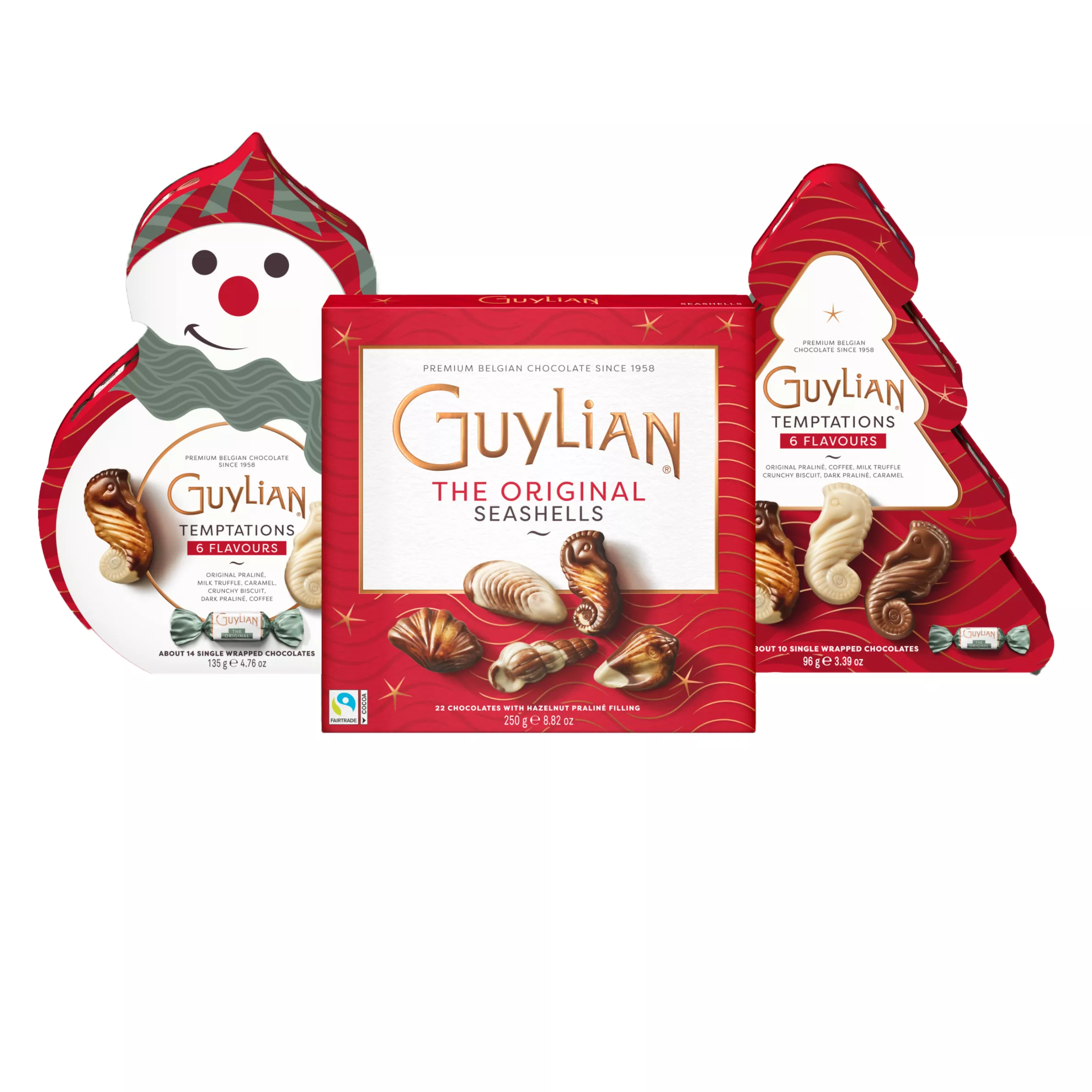 Guylian Temptations fruits de mer chocolat Bonhomme de neige